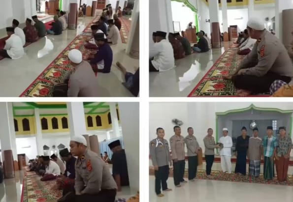 Polsek Bahar Gelar Tarawih Keliling di Masjid Al Muhajirin Muaro Jambi