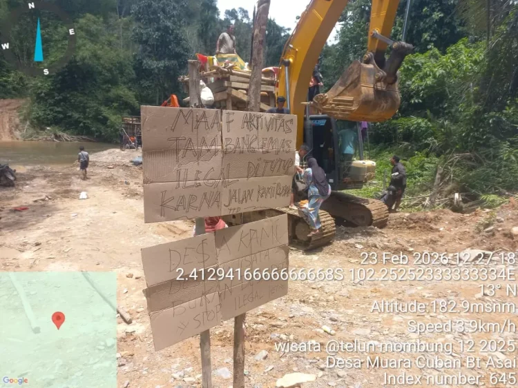 Kesal PETI Tak Ditindak, Warga Blokade Jalan, Nyaris Bentrok dengan Pemilik Tambang