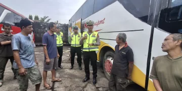 Operasi Keselamatan 2026, Polda Jambi Ramp Check Armada Bus dan Awak Angkutan Umum