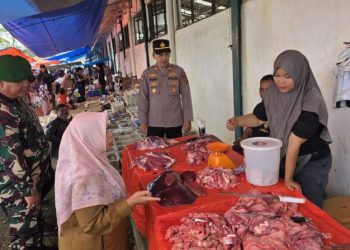 Polsek Jujuhan Lakukan Monitoring Harga dan Stok Sembako Menjelang Ramadhan 1447 H