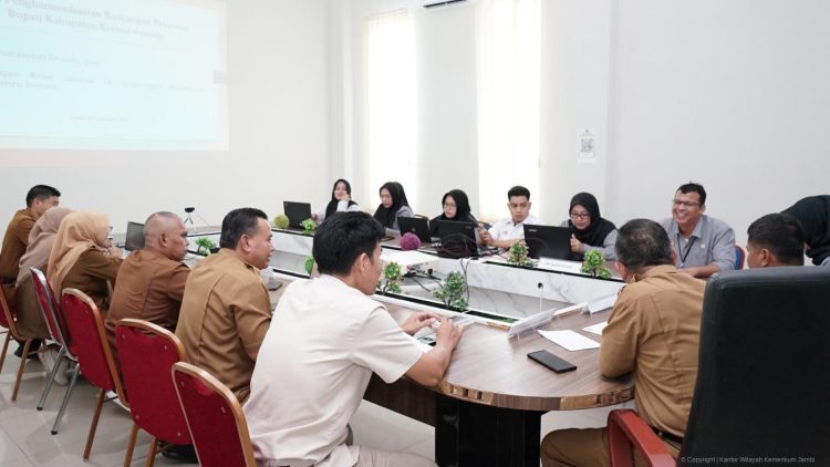 Harmonisasi Ranperbup Kerinci oleh Kanwil Kemenkum Jambi Soroti Pengarusutamaan Gender dan Kelas Jabatan