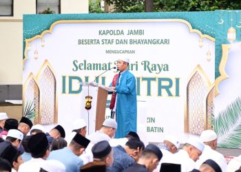Polda Jambi Gelar Shalat Idul Fitri 1447 H, Berlangsung Khidmat dan Penuh Kebersamaan