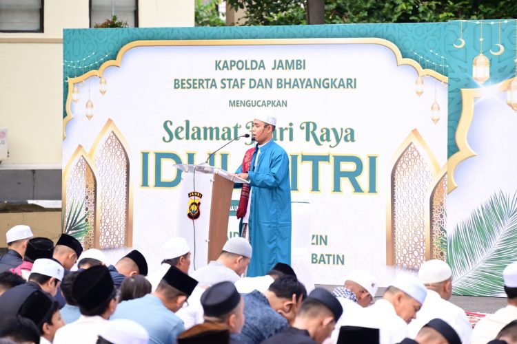 Polda Jambi Gelar Shalat Idul Fitri 1447 H, Berlangsung Khidmat dan Penuh Kebersamaan