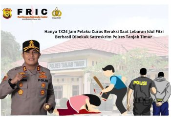 Hanya 1X24 Jam Pelaku Curas Beraksi Saat Lebaran Idul Fitri Berhasil Dibekuk Satreskrim Polres Tanjab Timur