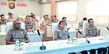 Polda Jambi Ikuti Pelaksanaan Pembukaan Rakernis Gabungan Divisi Polri, Perkuat Sinergi dan Implementasi Polri Presisi