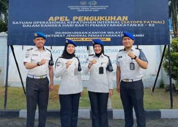 Pengukuhan Anggota Satuan Satopspatnal Kanwil Ditjenpas Jambi