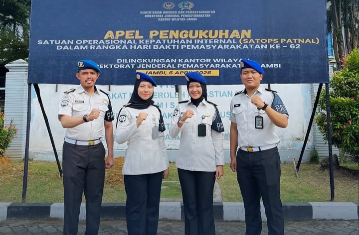 Pengukuhan Anggota Satuan Satopspatnal Kanwil Ditjenpas Jambi