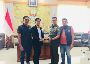 Sinergi Pers dan TNI Kian Diperkuat, PWI Kota Jambi Sambangi Korem 042 Gapu