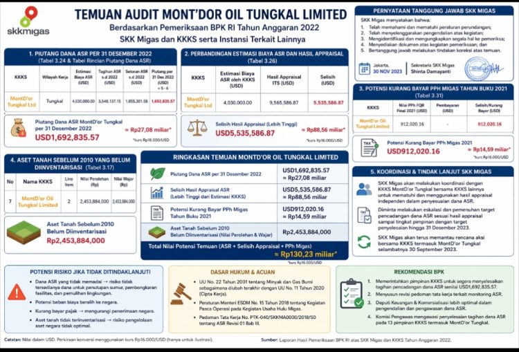 MontD’or Oil Tungkal Terseret Sejumlah Temuan Audit: Dana Pemulihan Lingkungan, Pajak Migas, hingga Aset Tanah Disorot