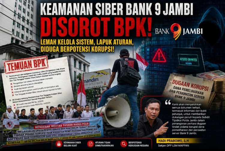 Hadi Prabowo S.H Siap Serahkan Bukti Baru Ke Penyidik Tipikor Polda Jambi, Terungkap Fakta  Sistem Keamanan Bank 9 Jambi Memang Lemah