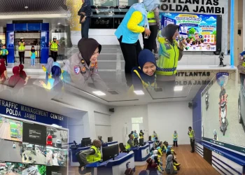 Polisi Sahabat Anak, 120 Siswa TK di Jambi Belajar Disiplin Lalu Lintas Sejak Dini