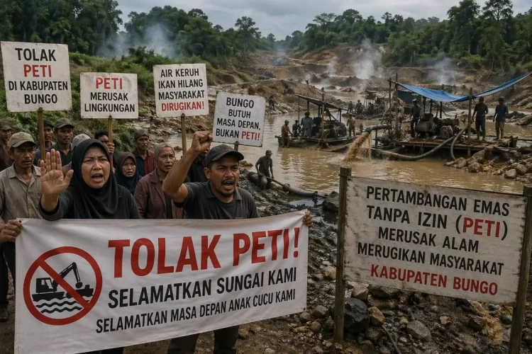 Aktivitas PETI Marak di Kabupaten Bungo, Ketua Gempur Bungo Ajak Masyarakat Bersatu Tolak Tambang Ilegal