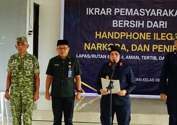 Lapas Perempuan Kelas II B Muaro Jambi Gelar Ikrar Bersama Wujudkan Lingkungan Lapas Bersih dari Barang Ilegal
