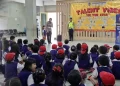 Polantas Sambangi Suria Harapan School, Tanamkan Disiplin Lalu Lintas Sejak Dini