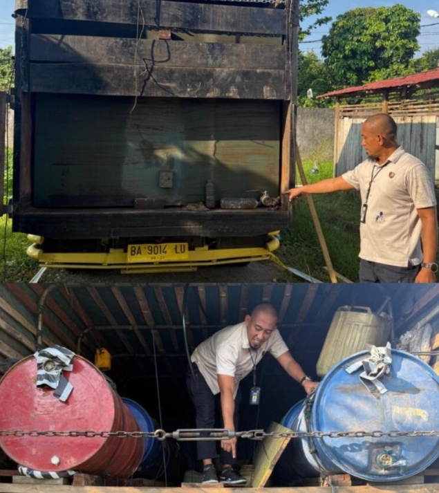 Satreskrim Polres Tebo Amankan Mobil Pengangkut BBM Olahan Tanpa Izin