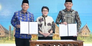Bupati Muaro Jambi, Dr. Bambang Bayu Suseno, S.P., M.M., M.Si., Menghadiri Kegiatan Sinergi Nasional Akselerasi Pembangunan dan Pemberdayaan Masyarakat Desa