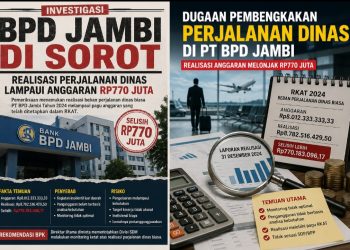 RKAT Jebol, Beban Perjalanan Dinas Bank Jambi Membengkak Menjadi 8,7 Milyar