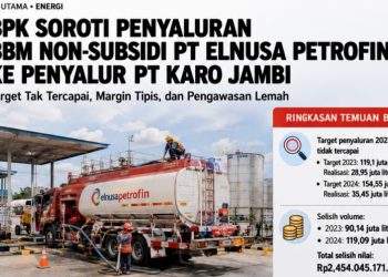 BPK Soroti Penyaluran BBM Non-Subsidi PT Elnusa Petrofin ke PT Karo Jambi