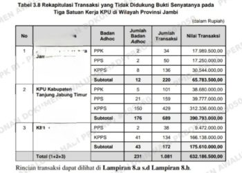 BPK Soroti Pertanggungjawaban Belanja Badan Adhoc KPU Tanjung Jabung Timur