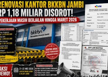 Renovasi Kantor BKKBN Jambi Rp1,4 Miliar Disorot, DPP LSM MAPPAN Gelar Aksi Unjuk Rasa Didepan Kejati Jambi