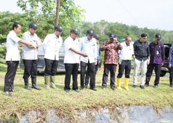 Bupati Muaro Jambi, Dr. Bambang Bayu Suseno.SP. MM.MSI.melakukan kunjungan kerja ke Kantor Balai Perikanan Budidaya Air Tawar