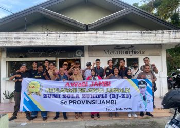 Awasi Jambi Gelar Deklarasi Relawan Jurnalis RJ-Z3 untuk Zumi Zola Zulkifli