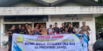 Awasi Jambi Gelar Deklarasi Relawan Jurnalis RJ-Z3 untuk Zumi Zola Zulkifli