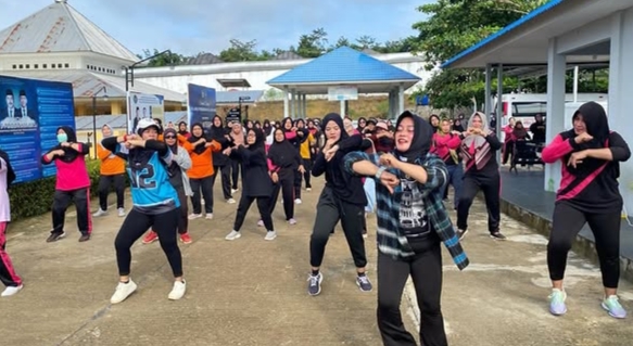 Lembaga Pemasyarakatan Perempuan Kelas IIB Jambi Menggelar Senam Sehat Rutin
