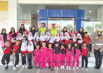 Polisi Sahabat Anak, Ditlantas Polda Jambi Tanamkan Tertib Lalu Lintas Sejak Dini