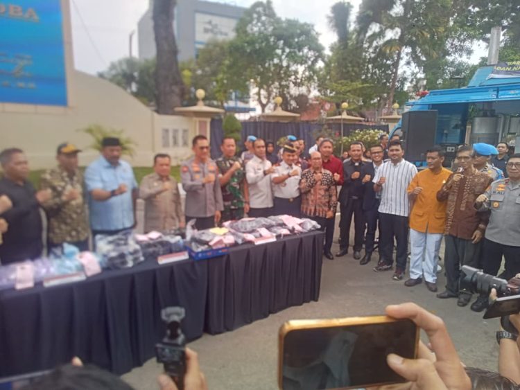 Kapolda Jambi Irjen Pol. Krisno H. Siregar Memimpin Langsung Kegiatan Pemusnahan Barang Bukti Narkotika