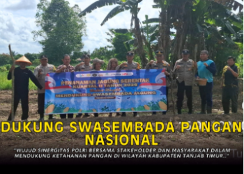 Dukung Program Ketahanan Pangan Nasional, Kapolsek Mendahara Ulu Pimpin Penanaman Jagung Kuartal I Tahun 2026