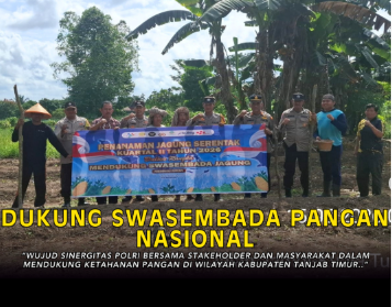 Dukung Program Ketahanan Pangan Nasional, Kapolsek Mendahara Ulu Pimpin Penanaman Jagung Kuartal I Tahun 2026