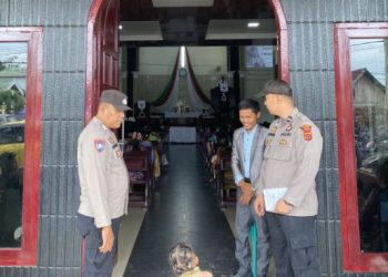 Polsek Rimbo Bujang Amankan Ibadah Minggu di Gereja HKBP