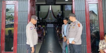 Polsek Rimbo Bujang Amankan Ibadah Minggu di Gereja HKBP