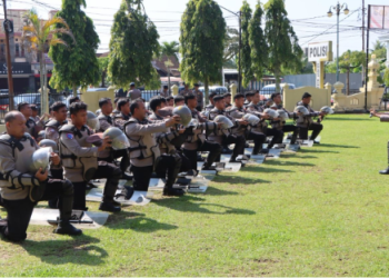 Tingkatkan Kemampuan Teknis Personel, Polres Bungo Gelar Pelatihan Dalmas Rutin