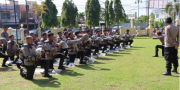 Tingkatkan Kemampuan Teknis Personel, Polres Bungo Gelar Pelatihan Dalmas Rutin