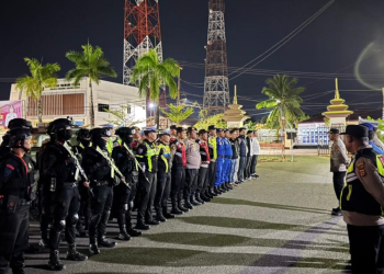 Polres Tanjab Barat Gelar Cipta Kondisi untuk Jaga Kamtibmas Tetap Kondusif di Kuala Tungkal