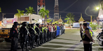 Polres Tanjab Barat Gelar Cipta Kondisi untuk Jaga Kamtibmas Tetap Kondusif di Kuala Tungkal
