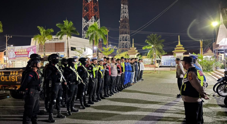 Polres Tanjab Barat Gelar Cipta Kondisi untuk Jaga Kamtibmas Tetap Kondusif di Kuala Tungkal