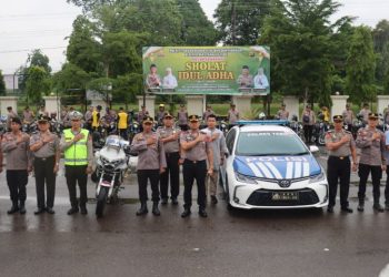 Kapolres Tanjab Barat Pimpin Sertijab Kasat Polairud dan Pelantikan Kapolsek Pengabuan