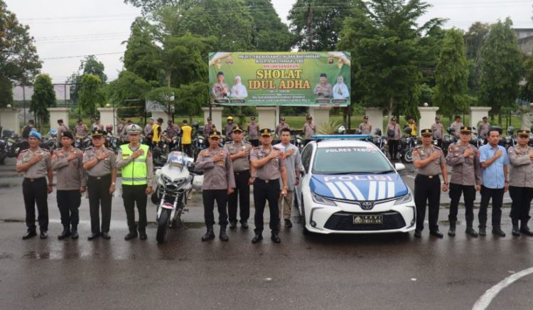 Kapolres Tanjab Barat Pimpin Sertijab Kasat Polairud dan Pelantikan Kapolsek Pengabuan