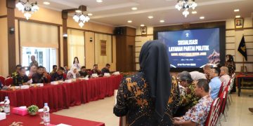 Gandeng Kesbangpol, Kanwil Kemenkum Jambi Sosialisasikan Layanan Partai Politik se-Provinsi Jambi