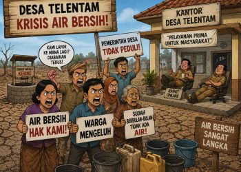 Ancaman Krisis Air Bersih Terjadi Di Desa Telentam, Masyarakat Mengaku Sudah Laporkan Ke Pejabat Desa, Namun Tidak Ada Tindakan.