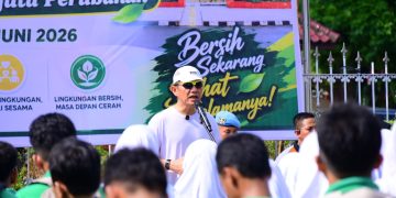Sambut Hari Bhayangkara ke-80, Polda Jambi Gelar Gerakan Bersama Bersih Lingkungan Road to Presisi Merdeka Run 2026