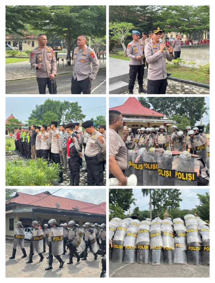 Jelang HUT Bhayangkara Ke-80, Polres Muaro Jambi Asah Kemampuan Dalmas Antisipasi Gangguan Kamtibmas