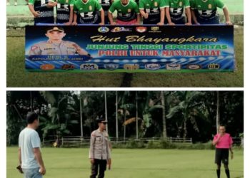 Sambut Hari Bhayangkara ke-80,Kapolsek Kumpeh Ilir AKP Sunardi, S.H. Secara Resmi Membuka Turnamen Sepak Bola