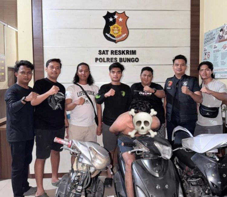 Tim GUNJO Polres Bungo Ungkap Kasus Curanmor, Satu Pelaku dan Tiga Motor Diamankan