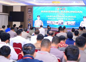 Tingkatkan Profesionalisme, Polda Jambi Gelar Rakernis Gabungan Bidkum dan Bidhumas TA 2026