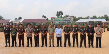 Kapolres Tebo Hadiri Sertijab Danyonif TP 844/KB, Tegaskan Komitmen Sinergitas TNI-Polri Jaga Kamtibmas
