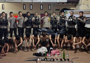 Polresta Jambi Cegah Aksi Tawuran, 12 Pemuda Beserta Sajam Diamankan